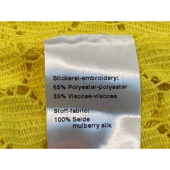 Akris Punto Dot Lace Sleeveless Midi Dress Size 6 US in Limone NWT - No Belt - Picture 7 of 8